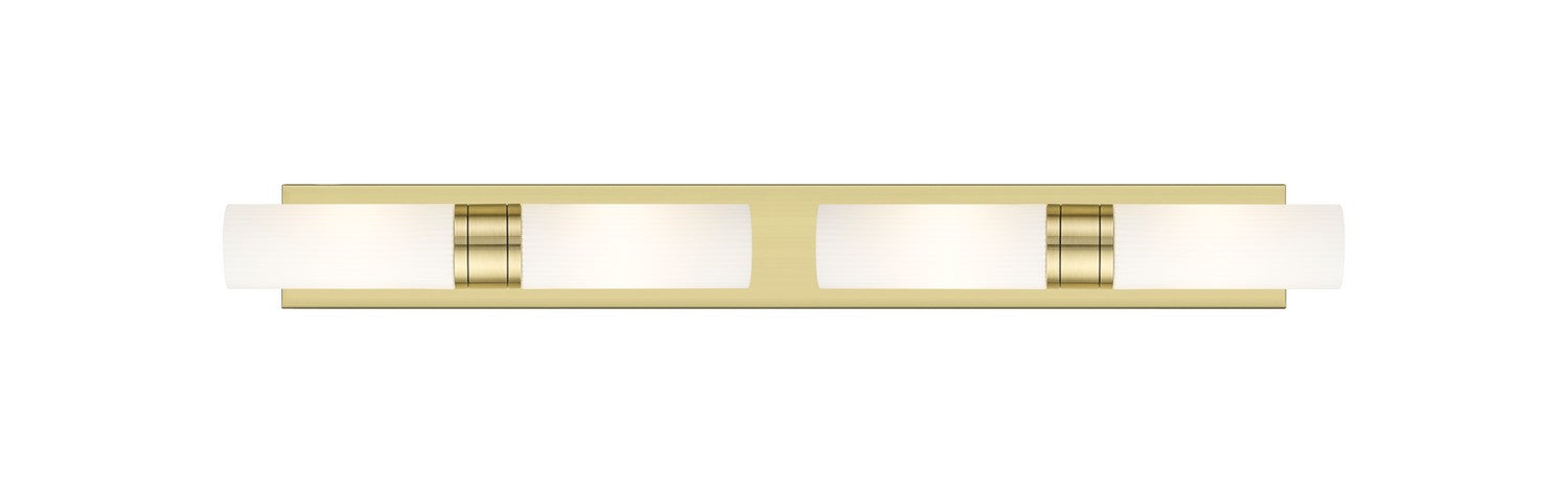 Innovations 617S-4W-AB-G617-8SWH Four Light Bath Vanity, Antique Brass