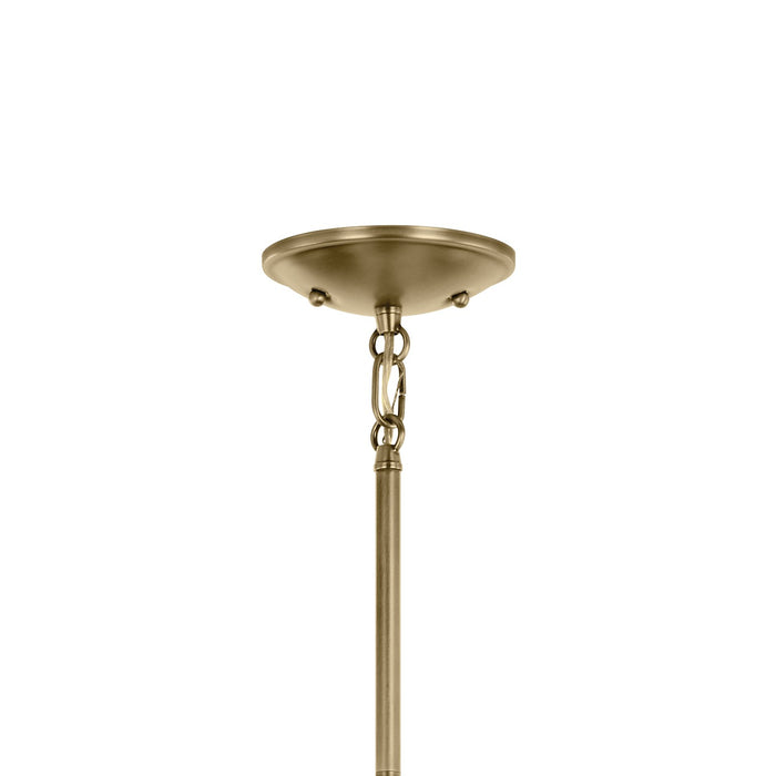 Kichler 43674NBRCLR One Light Mini Pendant, Natural Brass