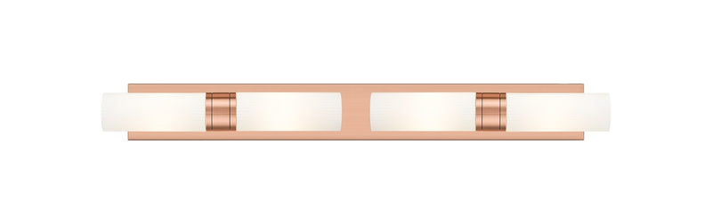 Innovations 617S-4W-AC-G617-8SWH Four Light Bath Vanity, Antique Copper