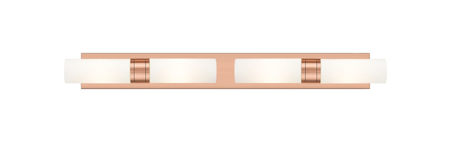 Innovations 617S-4W-AC-G617-8SWH Four Light Bath Vanity, Antique Copper