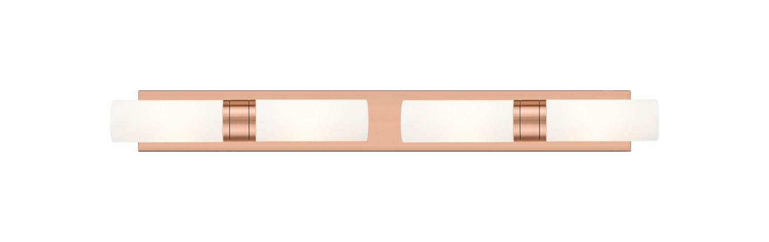 Innovations 617S-4W-AC-G617-8WH Four Light Bath Vanity, Antique Copper