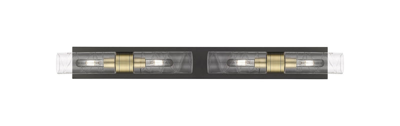 Innovations 617S-4W-BAB-G617-8DE Four Light Bath Vanity, Black Antique Brass