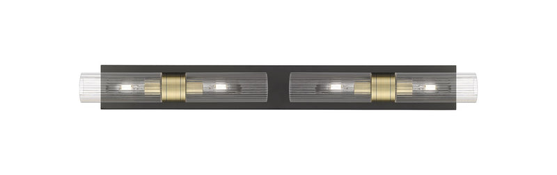 Innovations 617S-4W-BAB-G617-8SCL Four Light Bath Vanity, Black Antique Brass