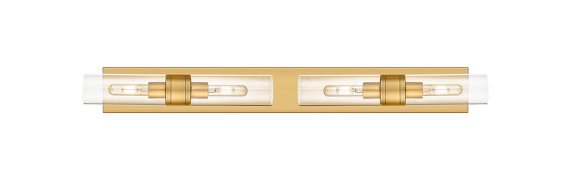 Innovations 617S-4W-BB-G617-8CL Four Light Bath Vanity, Brushed Brass