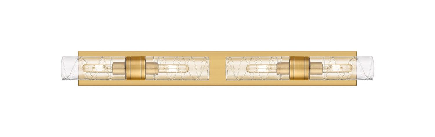 Innovations 617S-4W-BB-G617-8DE Four Light Bath Vanity, Brushed Brass