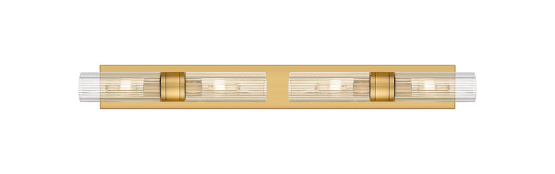 Innovations 617S-4W-BB-G617-8SCL Four Light Bath Vanity, Brushed Brass