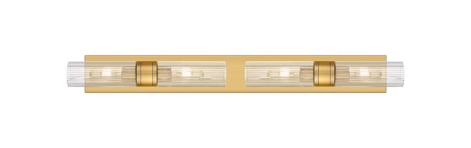 Innovations 617S-4W-BB-G617-8SCL Four Light Bath Vanity, Brushed Brass