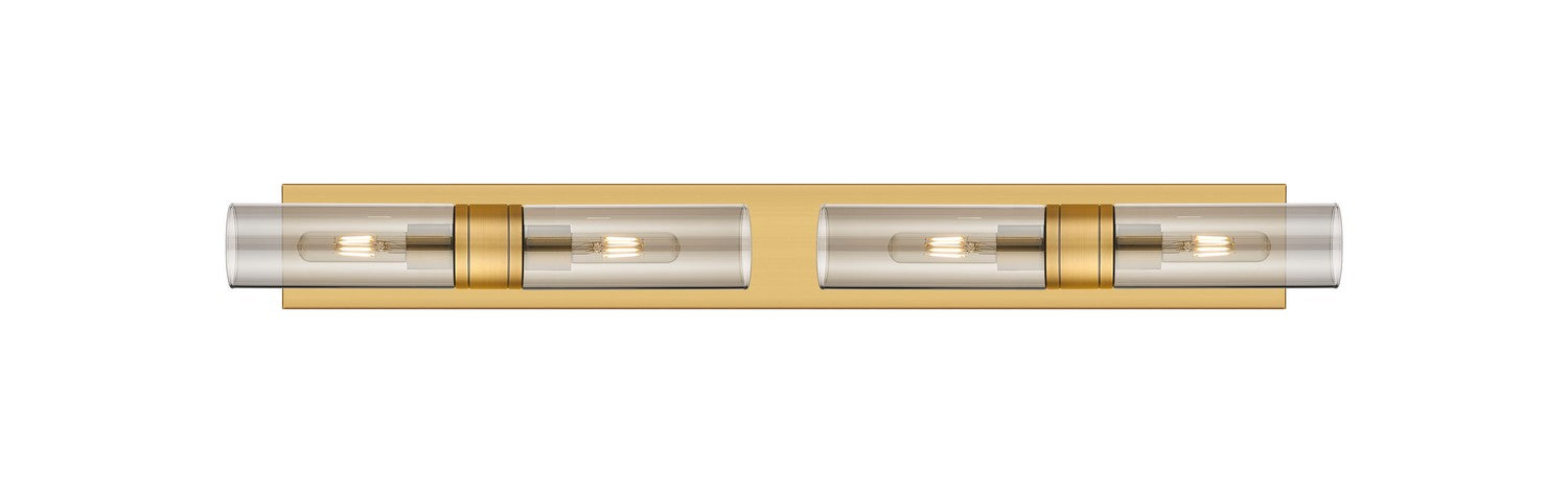 Innovations 617S-4W-BB-G617-8SM Four Light Bath Vanity, Brushed Brass