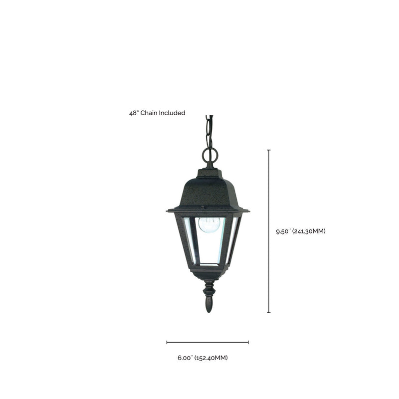 Nuvo Lighting 60-489 One Light Hanging Lantern, Textured Black