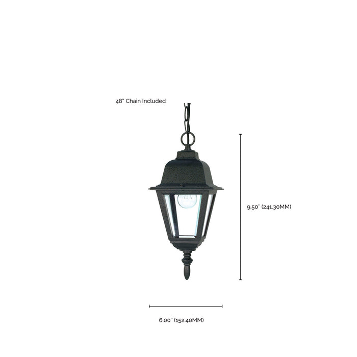Nuvo Lighting 60-489 One Light Hanging Lantern, Textured Black