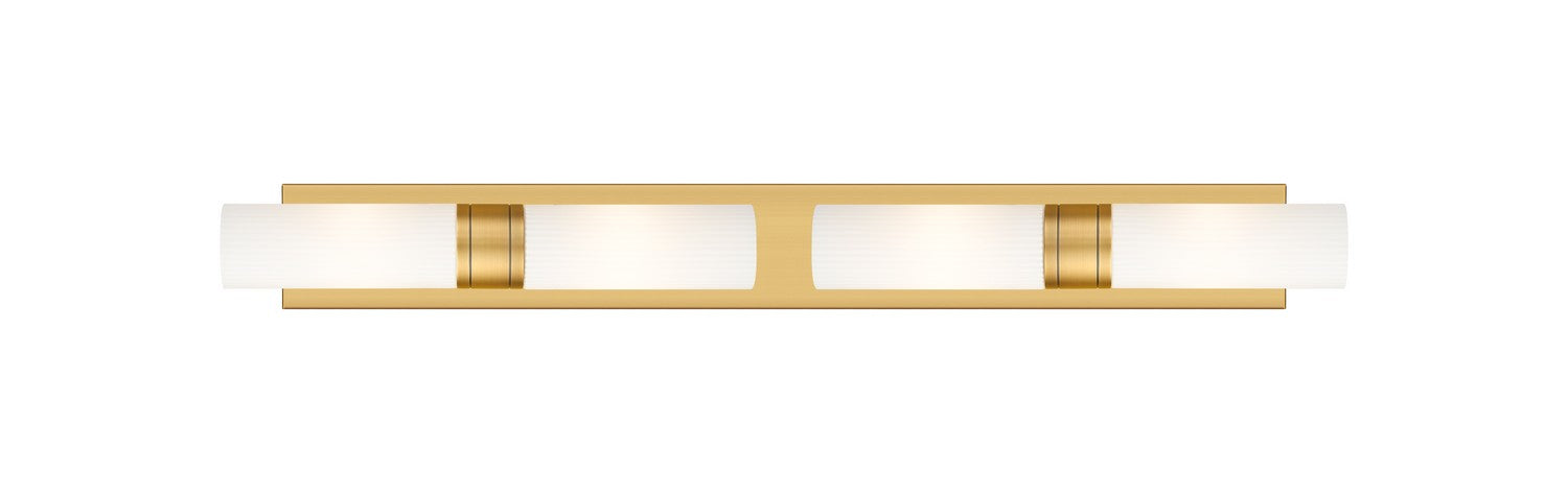 Innovations 617S-4W-BB-G617-8SWH Four Light Bath Vanity, Brushed Brass