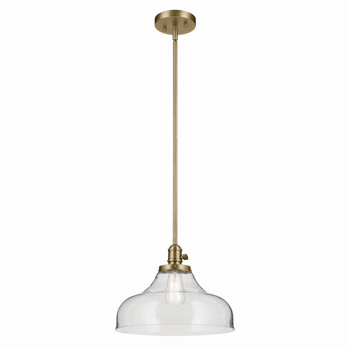 Kichler 43906NBR One Light Pendant, Natural Brass