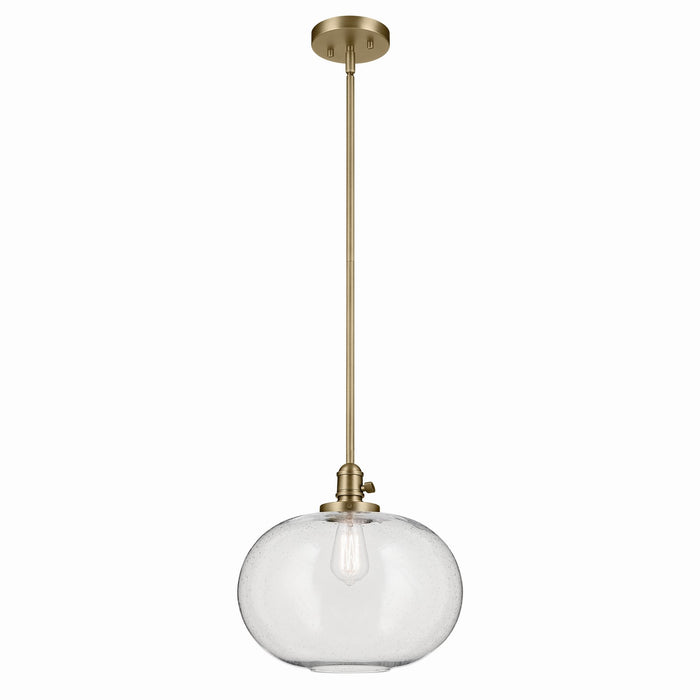Kichler 43911NBR One Light Pendant, Natural Brass