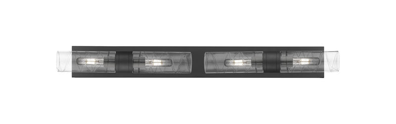 Innovations 617S-4W-BK-G617-8DE Four Light Bath Vanity, Matte Black