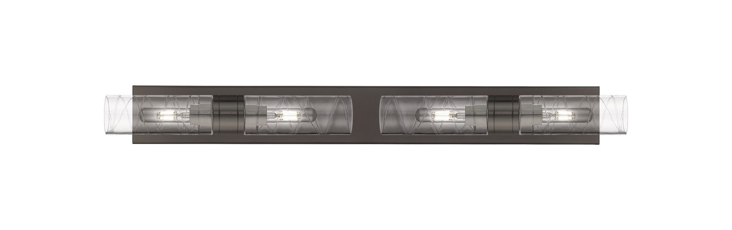 Innovations 617S-4W-OB-G617-8DE Four Light Bath Vanity, Oil Rubbed Bronze