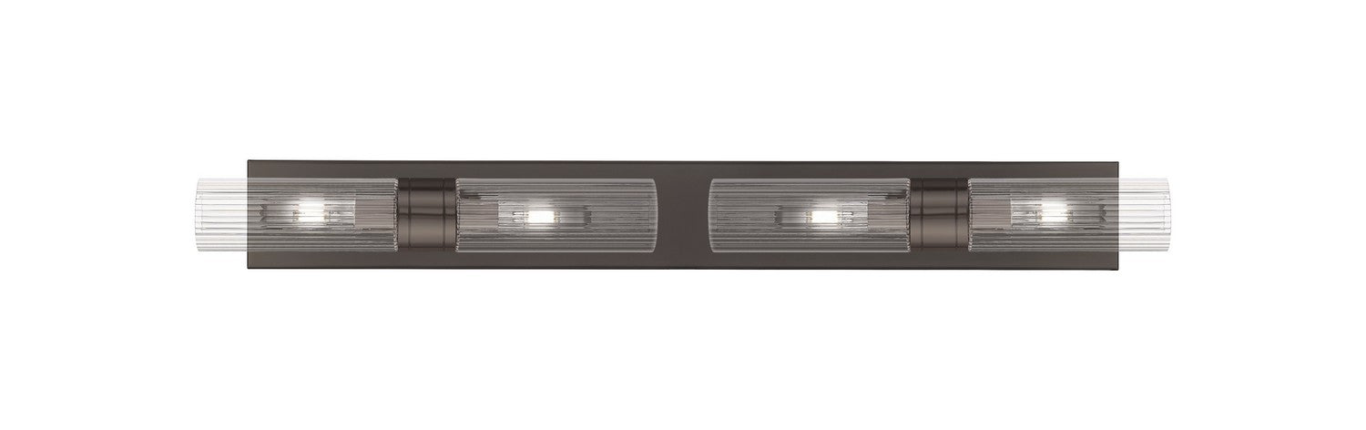 Innovations 617S-4W-OB-G617-8SCL Four Light Bath Vanity, Oil Rubbed Bronze