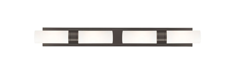 Innovations 617S-4W-OB-G617-8WH Four Light Bath Vanity, Oil Rubbed Bronze