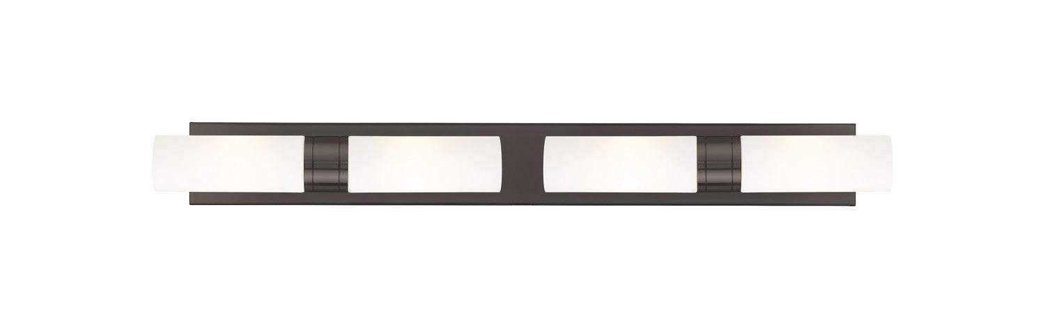 Innovations 617S-4W-OB-G617-8WH Four Light Bath Vanity, Oil Rubbed Bronze