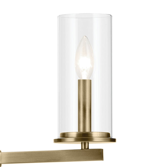 Kichler 43997NBR Three Light Chandelier, Natural Brass