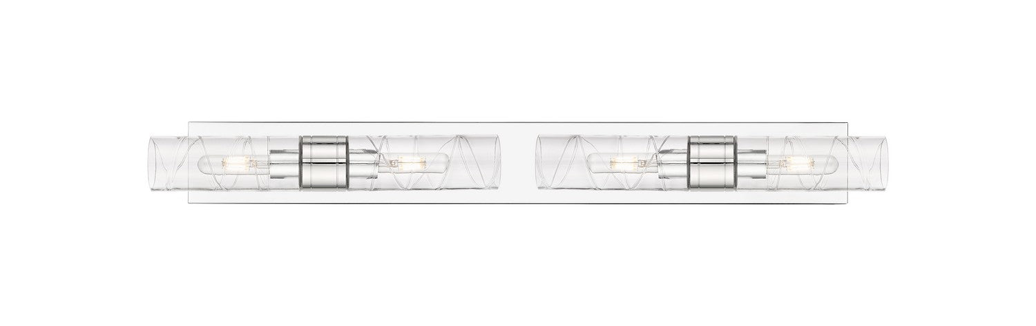 Innovations 617S-4W-PC-G617-8DE Four Light Bath Vanity, Polished Chrome