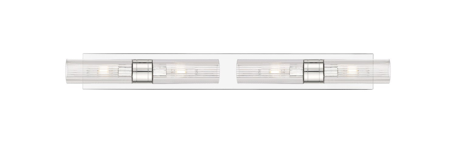 Innovations 617S-4W-PC-G617-8SCL Four Light Bath Vanity, Polished Chrome