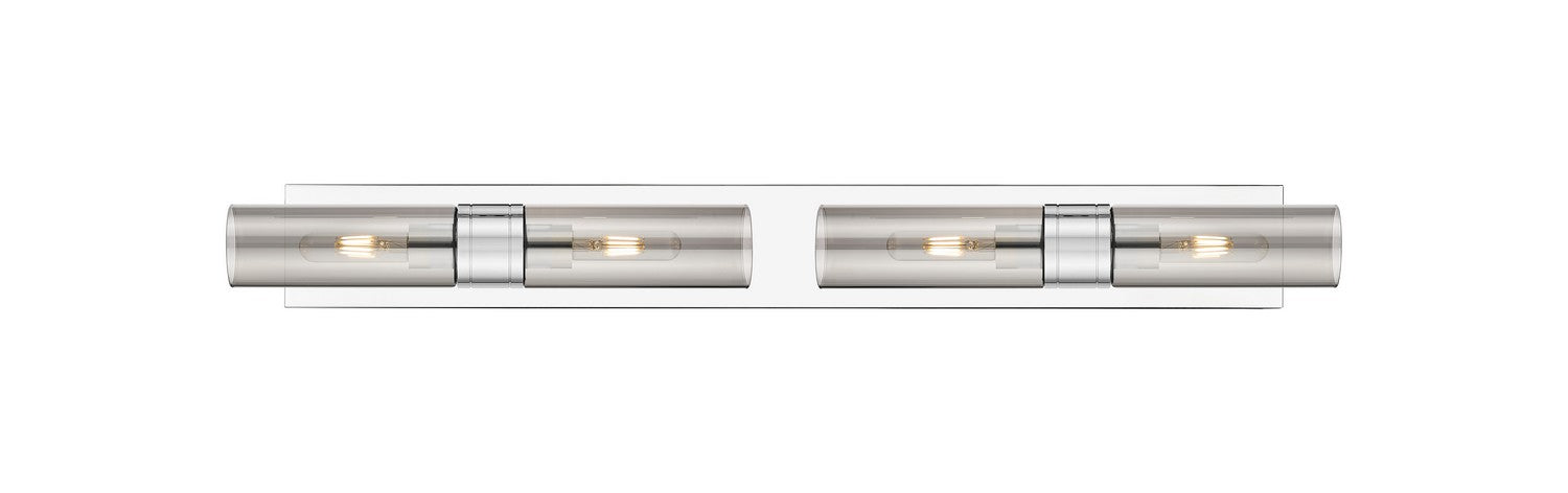 Innovations 617S-4W-PC-G617-8SM Four Light Bath Vanity, Polished Chrome