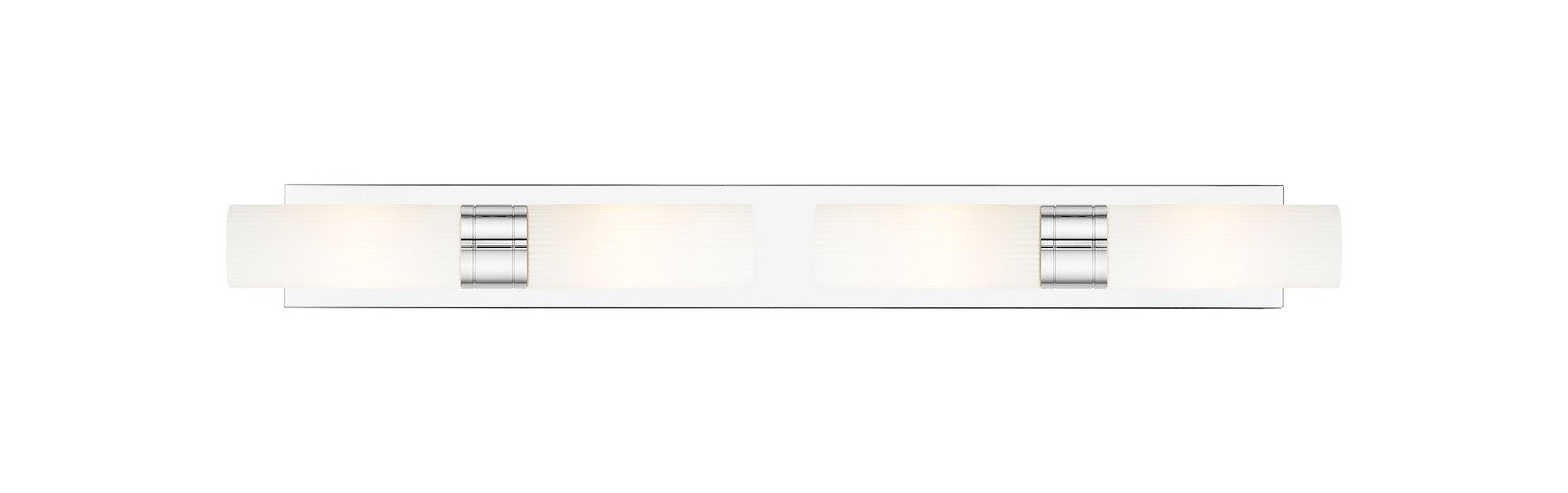 Innovations 617S-4W-PC-G617-8SWH Four Light Bath Vanity, Polished Chrome