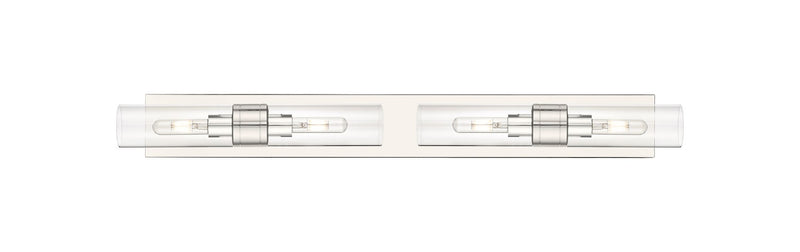 Innovations 617S-4W-PN-G617-8CL Four Light Bath Vanity, Polished Nickel