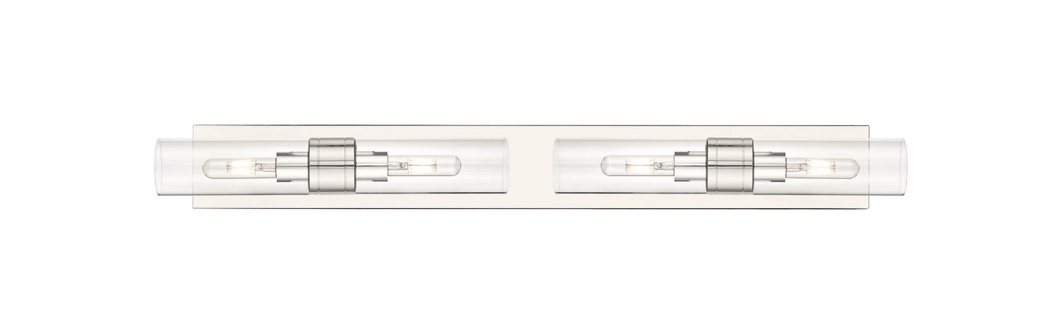 Innovations 617S-4W-PN-G617-8CL Four Light Bath Vanity, Polished Nickel