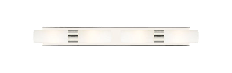 Innovations 617S-4W-PN-G617-8SWH Four Light Bath Vanity, Polished Nickel
