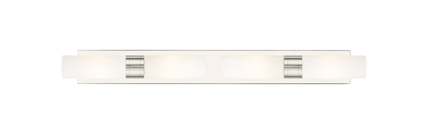 Innovations 617S-4W-PN-G617-8SWH Four Light Bath Vanity, Polished Nickel