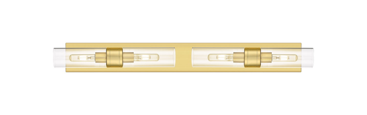 Innovations 617S-4W-SG-G617-8CL Four Light Bath Vanity, Satin Gold