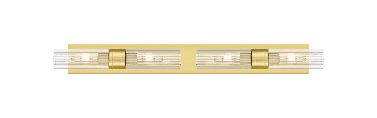 Innovations 617S-4W-SG-G617-8SCL Four Light Bath Vanity, Satin Gold