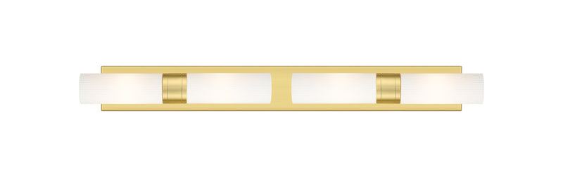 Innovations 617S-4W-SG-G617-8SWH Four Light Bath Vanity, Satin Gold