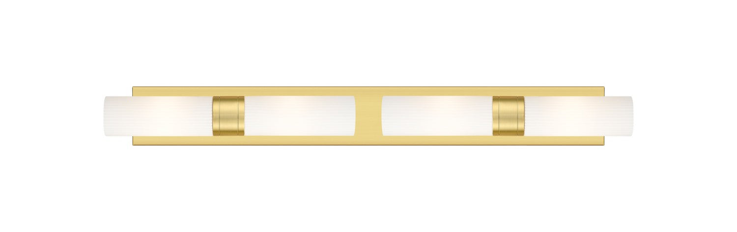 Innovations 617S-4W-SG-G617-8SWH Four Light Bath Vanity, Satin Gold