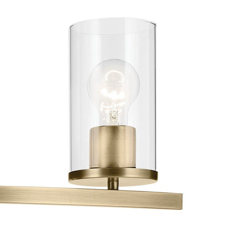 Kichler 45498NBRCLR Four Light Bath, Natural Brass
