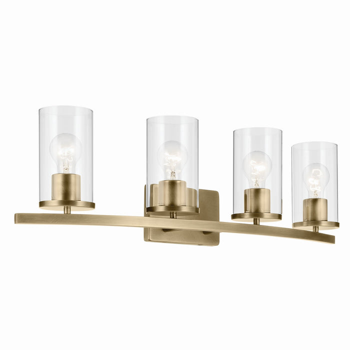 Kichler 45498NBRCLR Four Light Bath, Natural Brass