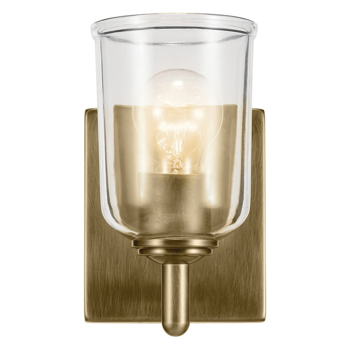 Kichler 45572NBRCLR One Light Wall Sconce, Natural Brass
