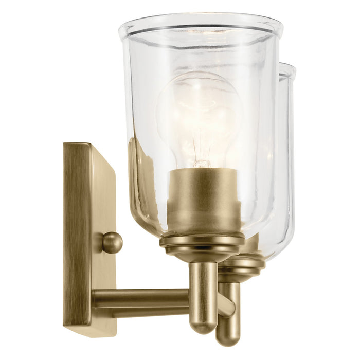 Kichler 45573NBRCLR Two Light Bath, Natural Brass