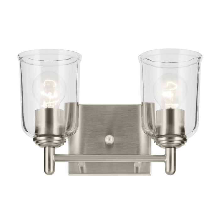 Kichler 45573NICLR Two Light Bath, Brushed Nickel