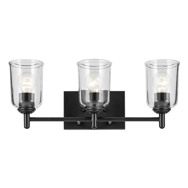 Kichler 45574BKCLR Three Light Bath, Black