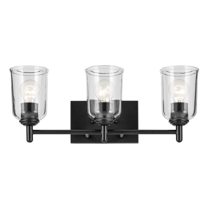 Kichler 45574BKCLR Three Light Bath, Black