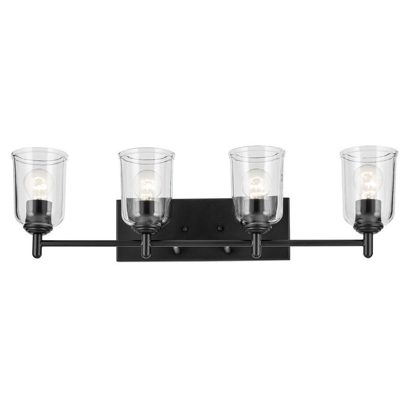 Kichler 45575BKCLR Four Light Bath, Black