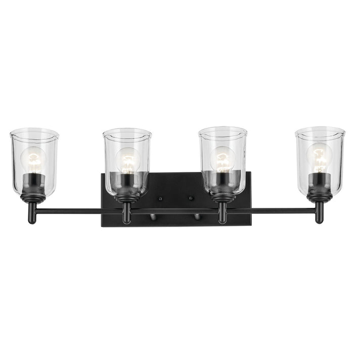 Kichler 45575BKCLR Four Light Bath, Black