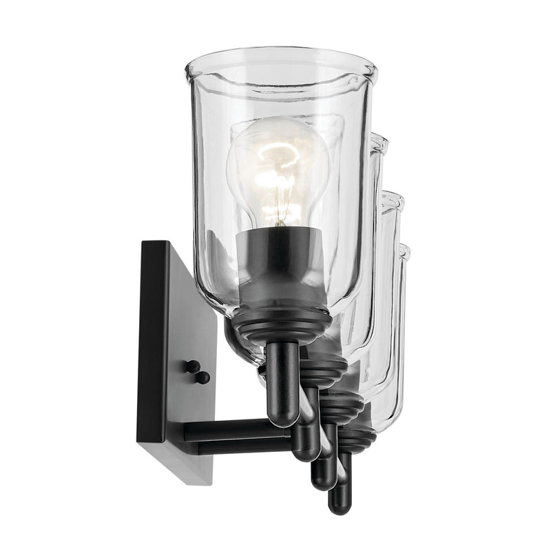 Kichler 45575BKCLR Four Light Bath, Black