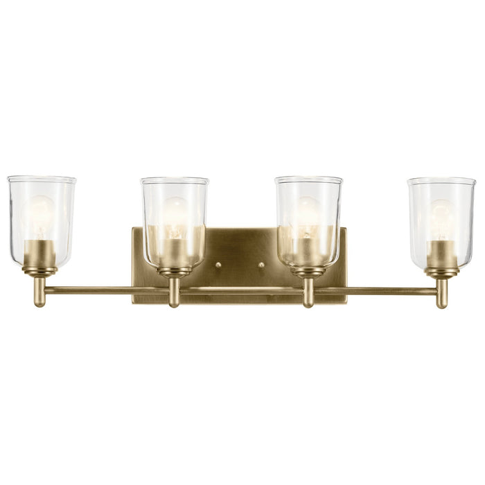Kichler 45575NBRCLR Four Light Bath, Natural Brass