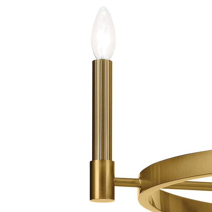 Kichler 52426BNB Four Light Chandelier, Brushed Natural Brass
