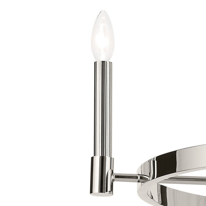 Kichler 52426PN Four Light Chandelier, Polished Nickel
