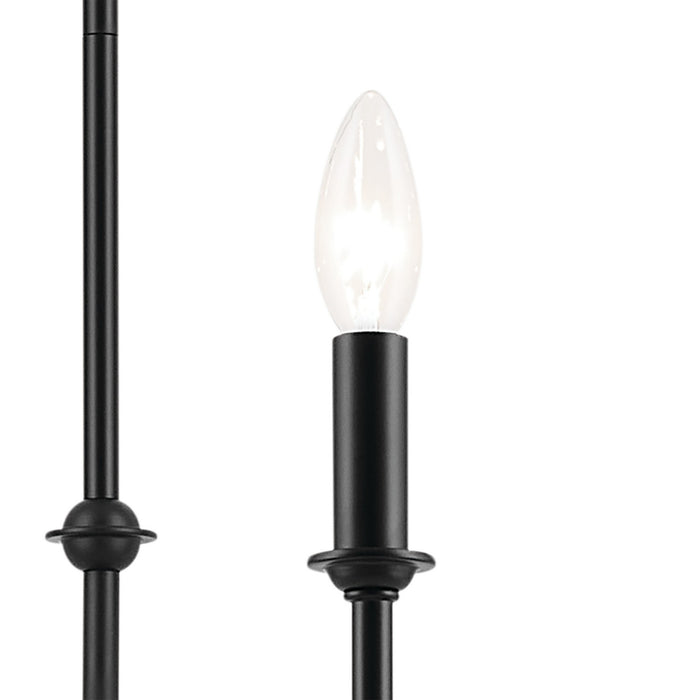 Kichler 52521BK Eight Light Chandelier, Black