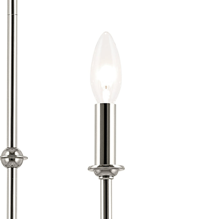 Kichler 52521PN Eight Light Chandelier, Polished Nickel